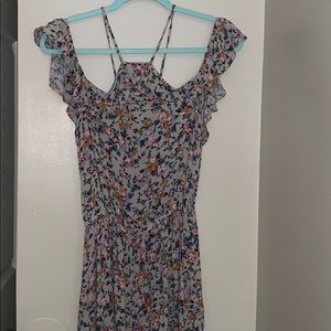 American Eagle Floral Ruffle Off-Shoulder Dress